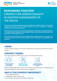 Factsheet - Responding together: strategy for Gender equality in Disaster Management in the Pacific