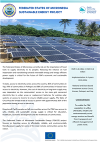 Federated States of Micronesia Sustainable Energy Project Factsheet 2023