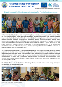 Federated States of Micronesia Sustainable Energy Project Newsletter December 2021