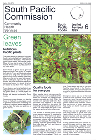 Green leaves: nutritious Pacific plants