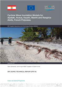 Cyclone wave inundation models for Apataki, Arutua, Kauehi, Manihi and Rangiroa atolls, French Polynesia